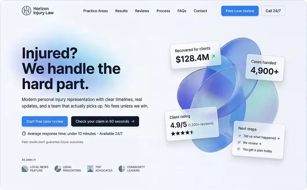 Horizon product view with operational panels and summaries