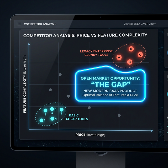 Competitor Analysis Scatter Plot Gap