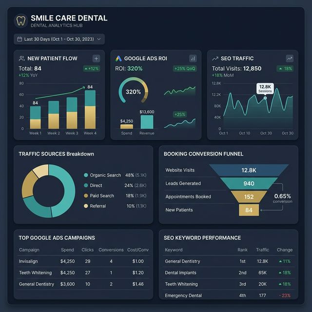 Dental Marketing Analytics Dashboard