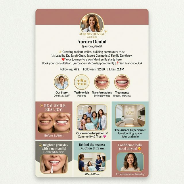 Dental Social Media Profile Examples