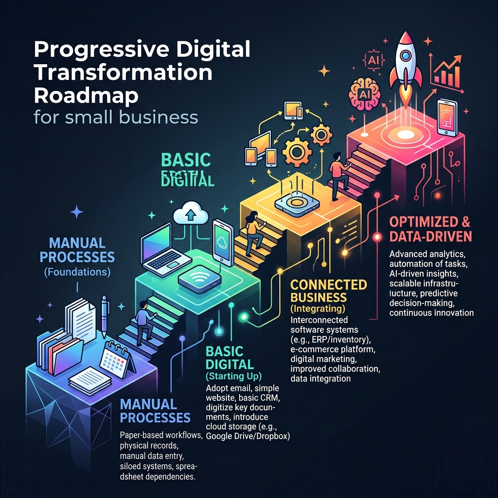 Progressive Digital Transformation Roadmap for Small Businesses