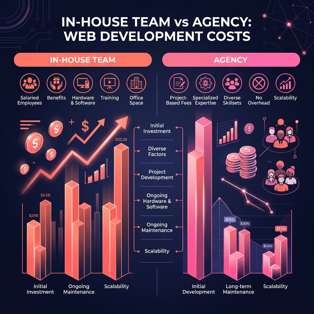 In-House Team vs Agency Web Development Costs