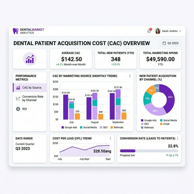 Dental Patient Acquisition Cost Dashboard